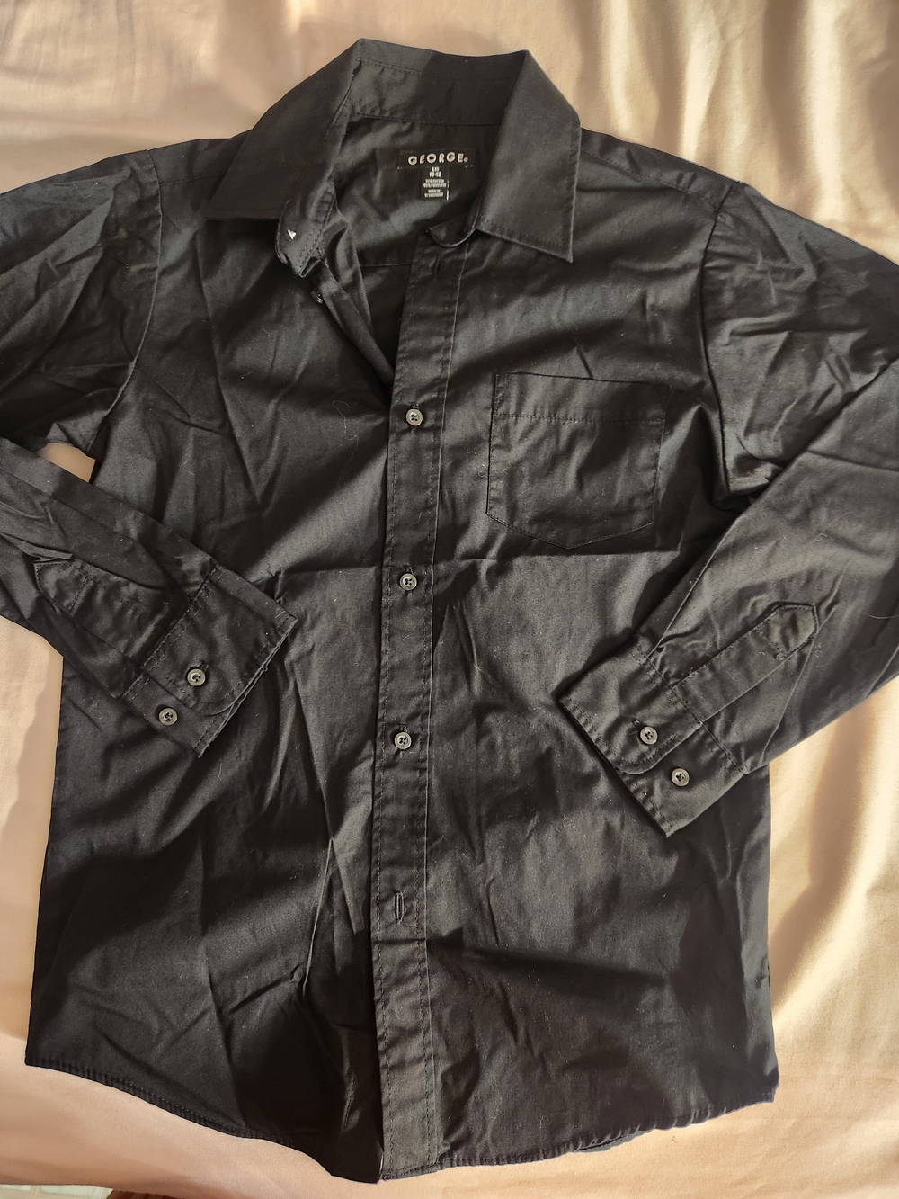 George Boy's Black Button-Up Dress Shirt Jacket